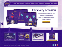 Tablet Screenshot of cadbury.com.au