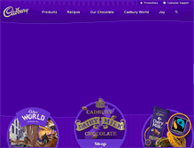 Tablet Screenshot of cadbury.co.nz